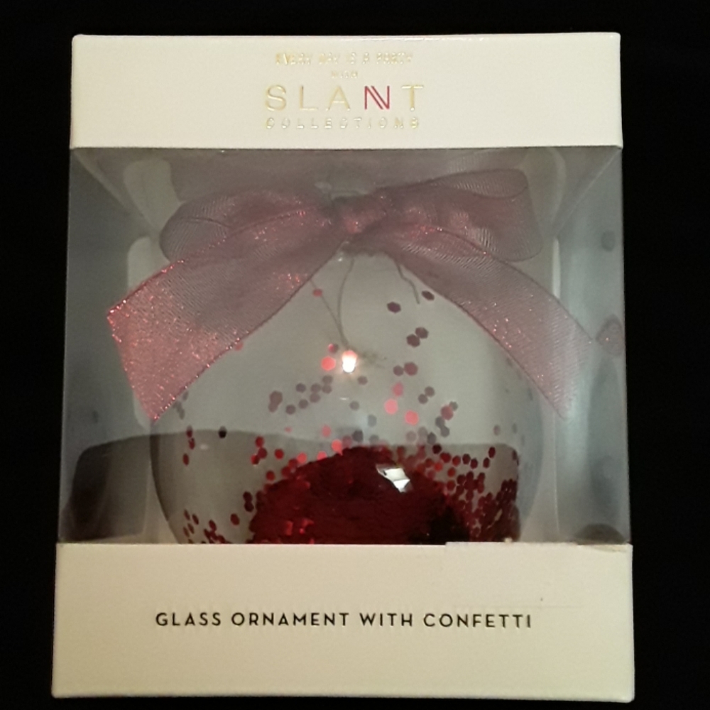 Slant Collections NIB Ornament With Confetti